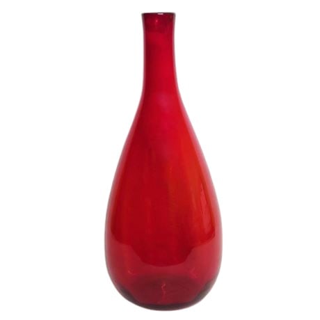 Tangerine Blenko #7054 Monumental Architectural Floor Decanter (1 of 6)