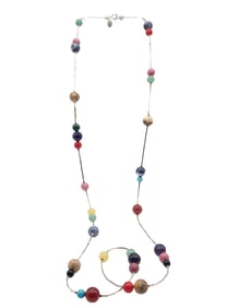 Carolyn Pollack Relios Sterling Liquid Silver Multistone Necklace 35.8g