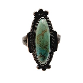 Vintage Bell Trading Post Turquoise Ring Sz 6.25 4.4g