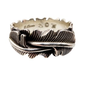 Amazing D. Lerma/Rocking Horse Ranch Sterling Intertwined Feather Ring Sz 11.5 8.3g