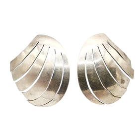 Benson Sam Navajo Sterling Fringe Shell Earrings 14.2g