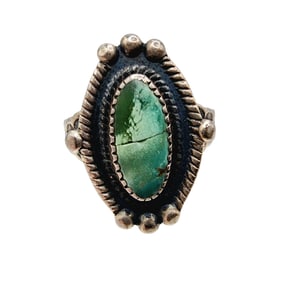 Pacific Jewelry Co. Sterling Turquoise Ring Sz 7 4.8g