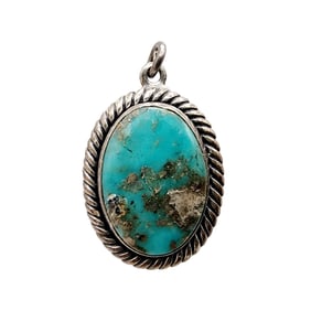Pacific Jewelry Co. Sterling Turquoise Pendant 2.7g