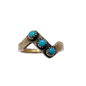 Bell Trading Post Turquoise Snake Eye Ring Sz 5.5 1.8g