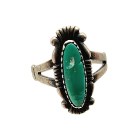 Bell Trading Post Sterling Turquoise Ring Sz 6 2.5g
