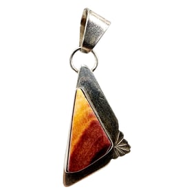 Signed 'R.MTZ' Sterling Spiny Oyster? Pendant 6.4g