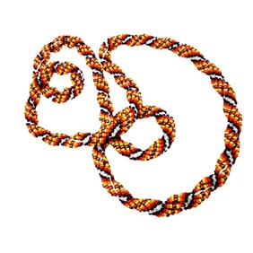 Native American Woven Bead Necklace 22.1g