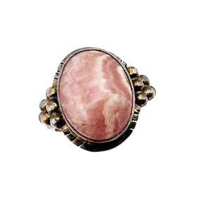 Don Johnson Navajo Rhodochrosite Ring Sz 6 4.9g