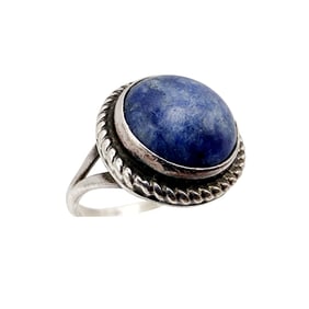 Phillip Guerro Navajo Sodalite Ring Sz 7.25 4.9g