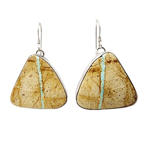 Pete Morgan Navajo Sterling Royston Turquoise Earrings 13.1g