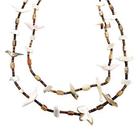 Vintage 2-Strand Fetish Sterling Necklace 40g