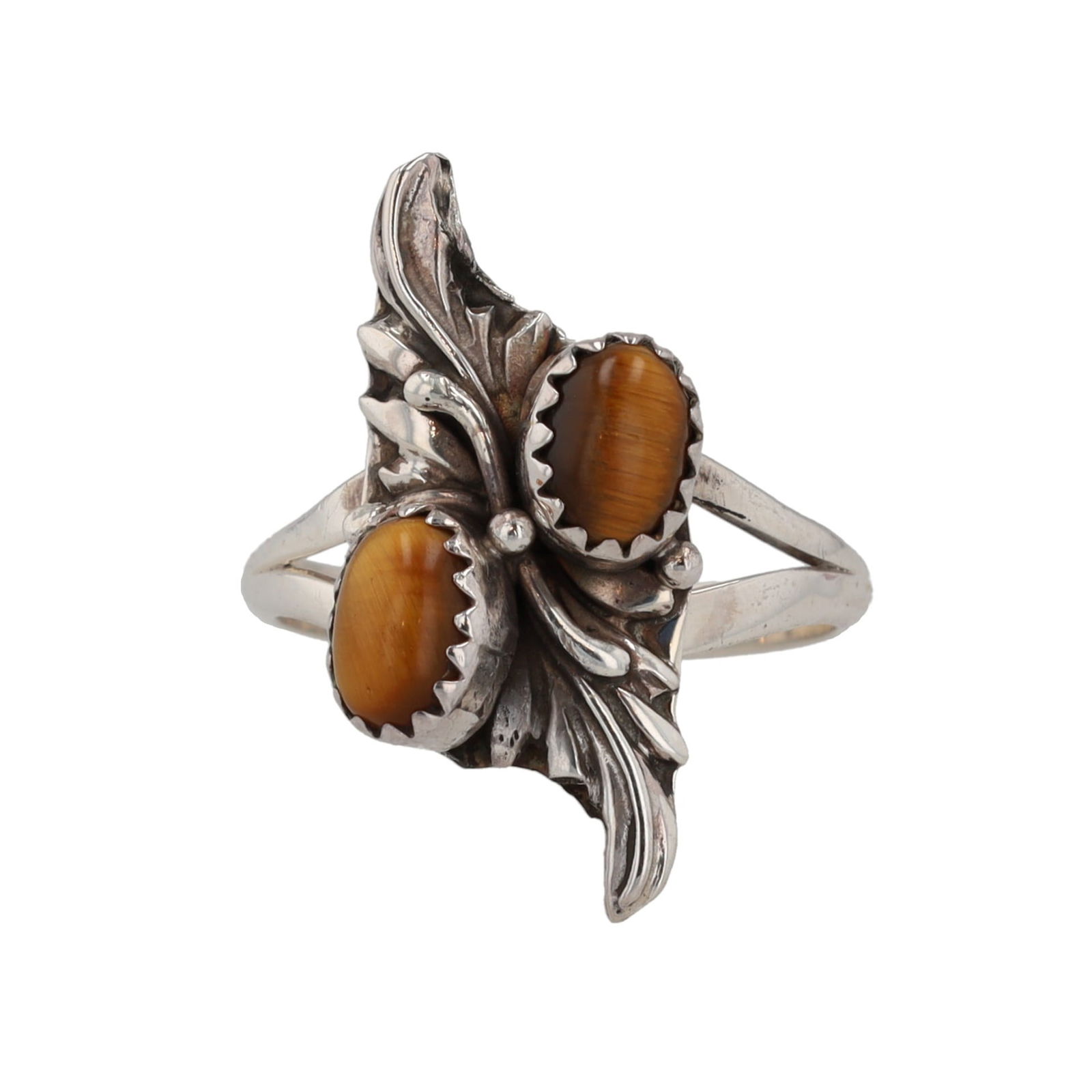 R Navajo Tigers Eye Sterling Ring Sz. 7.75 (1 of 6)