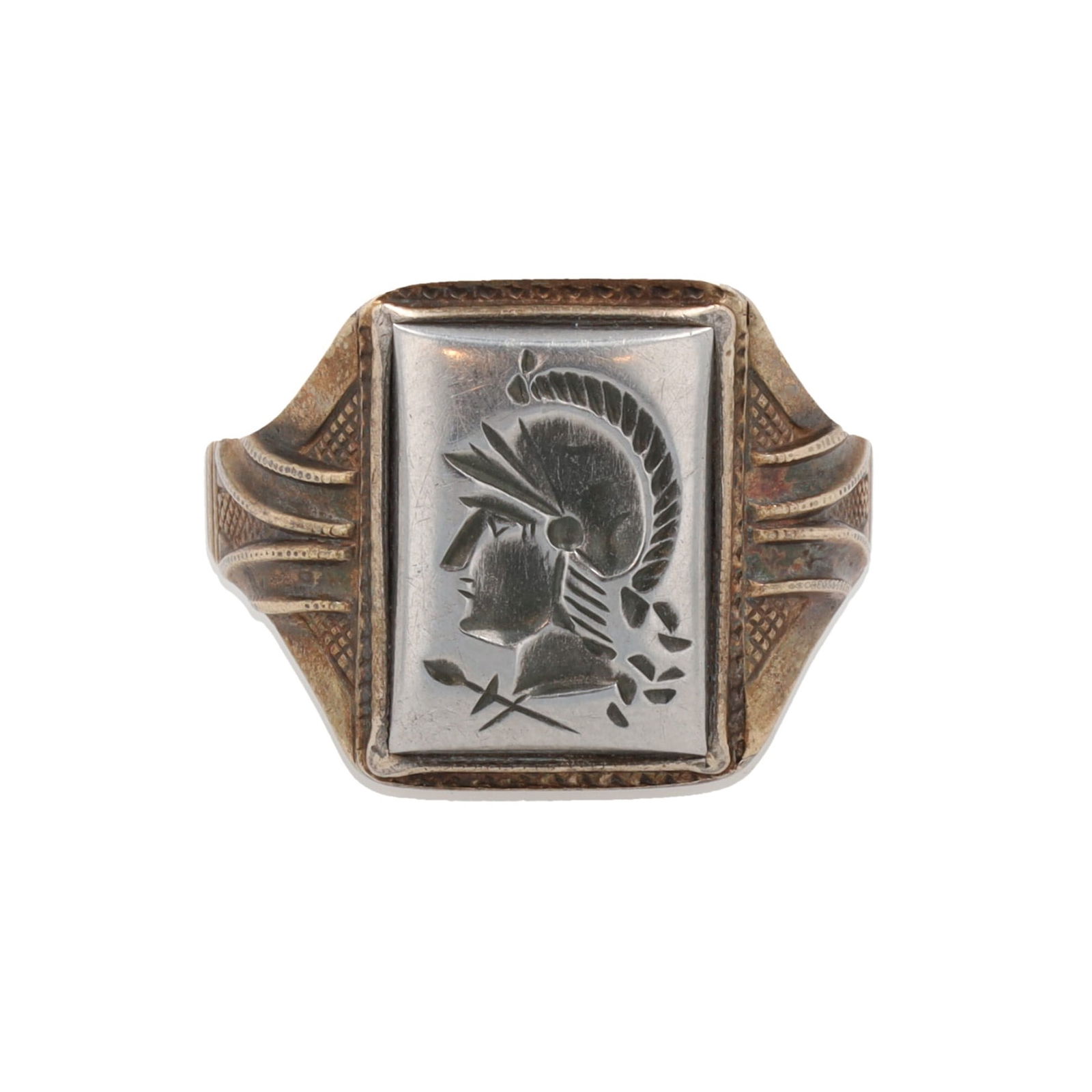 Uncas Silver Co. Sterling Intaglio Ring Sz. 9.75 (1 of 6)