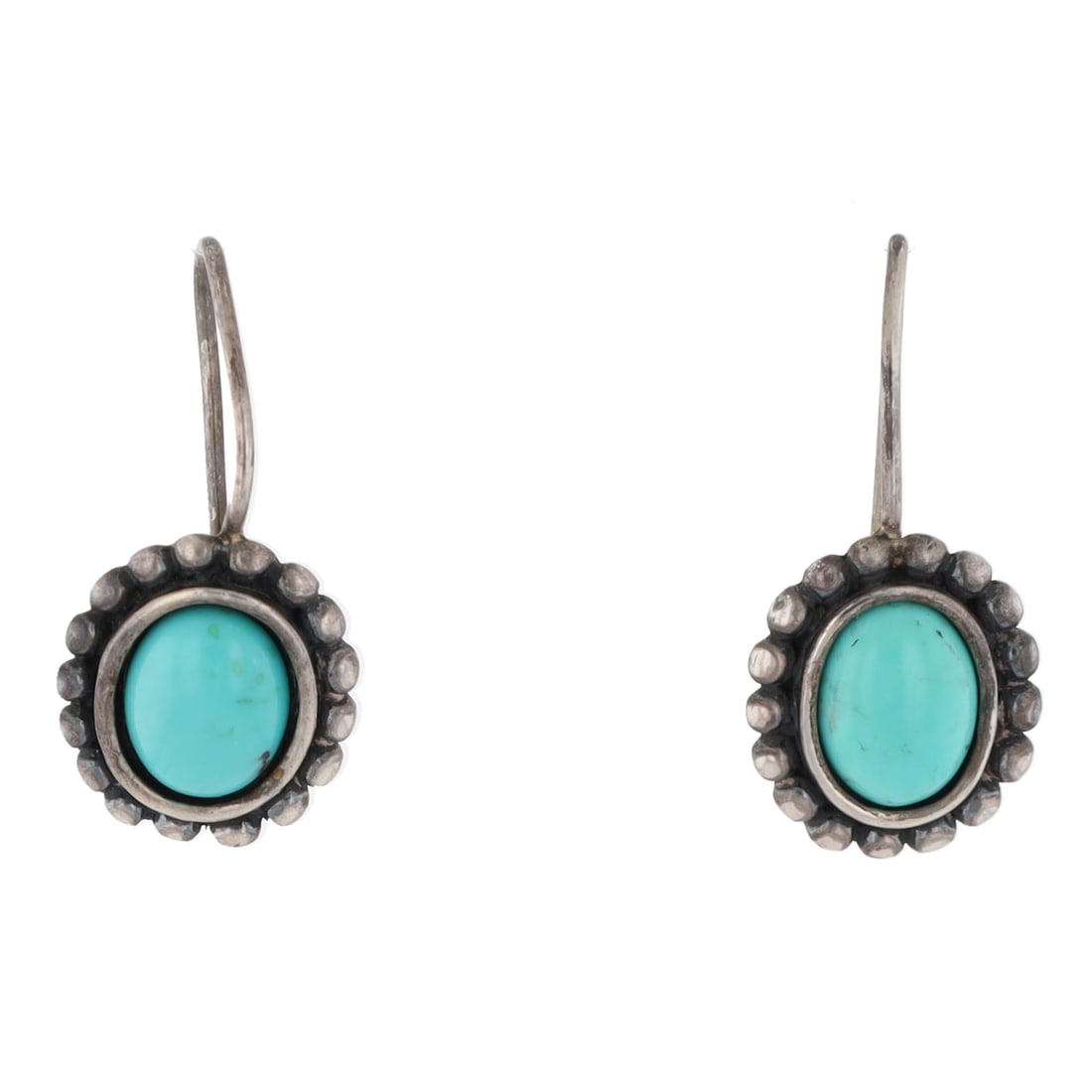 MI Southwestern Style Turquoise Sterling Dangle Earrings (1 of 3)