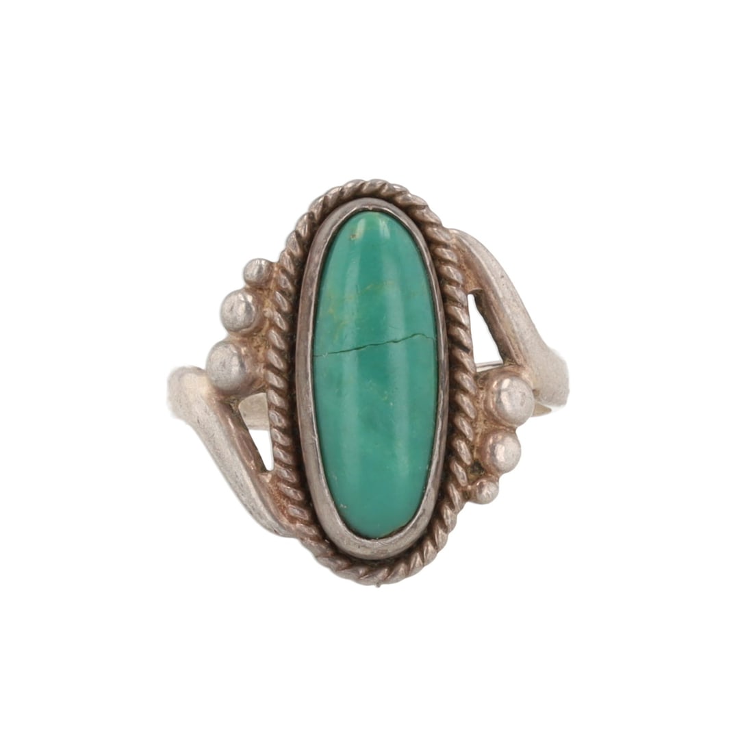Bell Trading Post Turquoise Sterling Ring Sz. 5.25 (1 of 6)