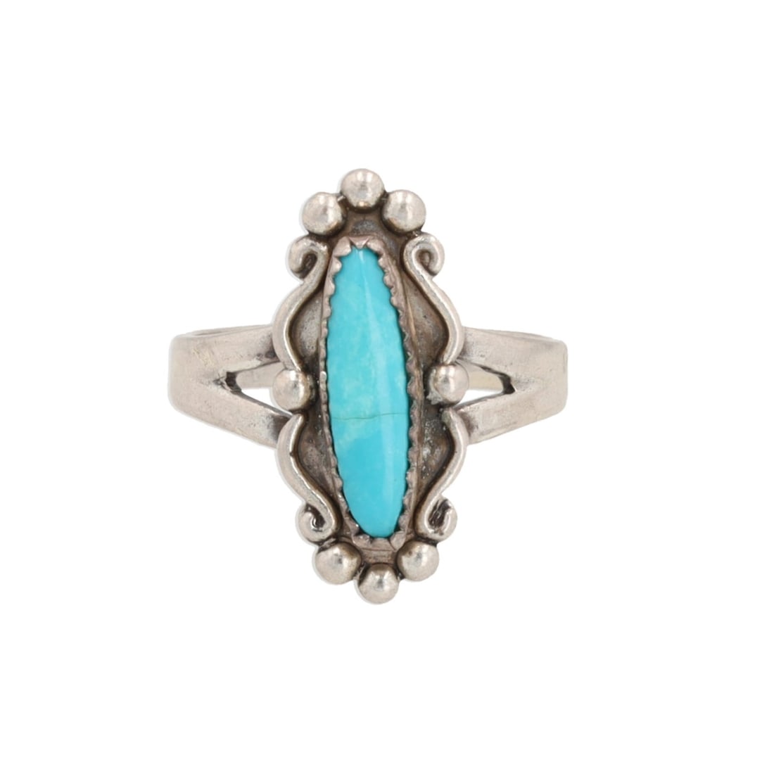 Bell Trading Post Turquoise Sterling Ring Sz. 6.5 (1 of 6)