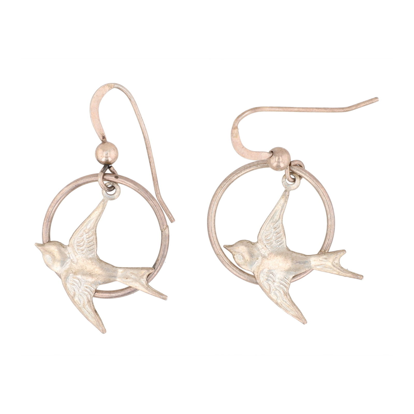 Sterling Sparrow In Circle Dangle Earrings (1 of 3)