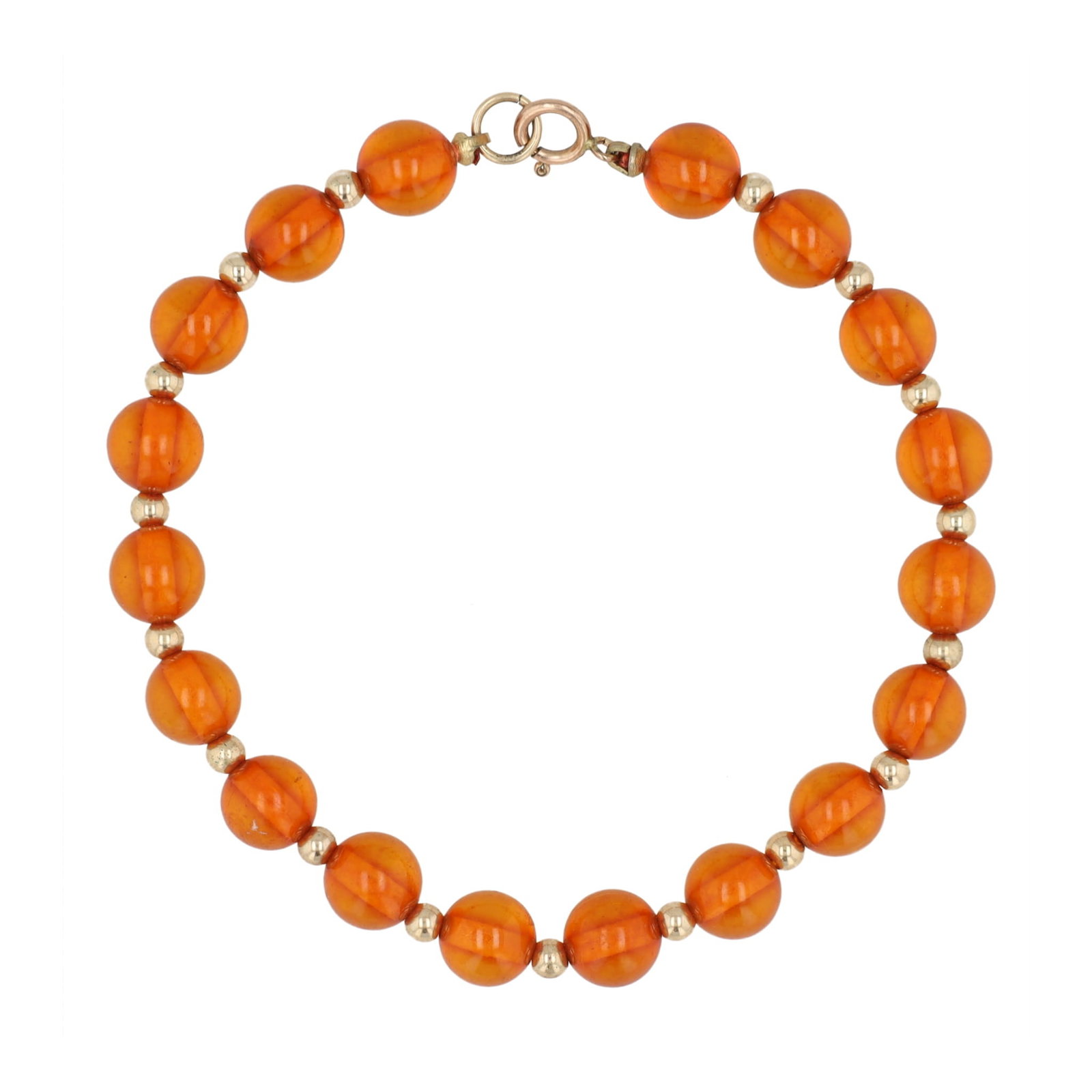 Amber 1/20 14k Gold Fill Sterling Bracelet: Amber 1/20 14k Gold Fill Sterling Bracelet 5g