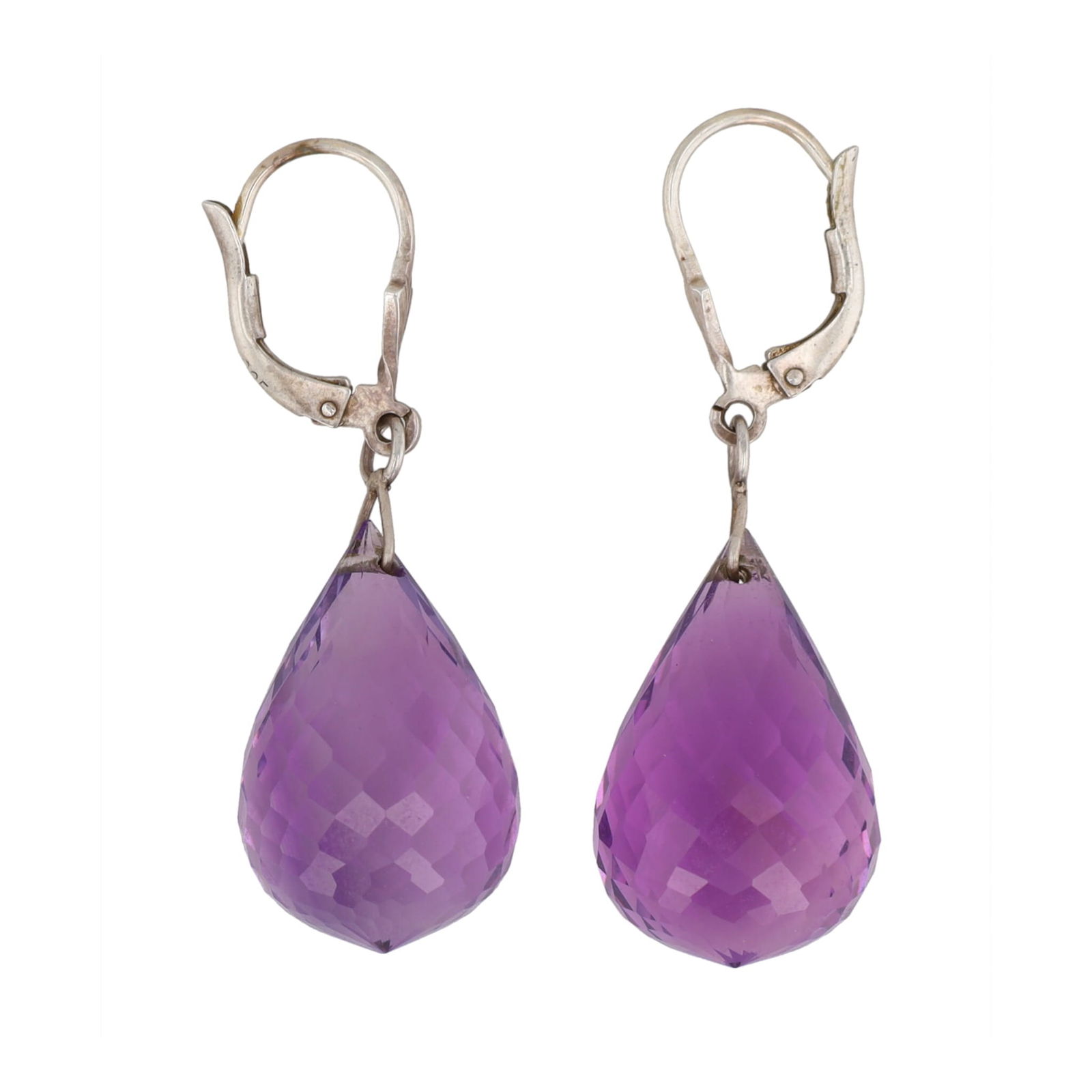 Amethyst Cushion Cut Sterling Earrings (1 of 3)