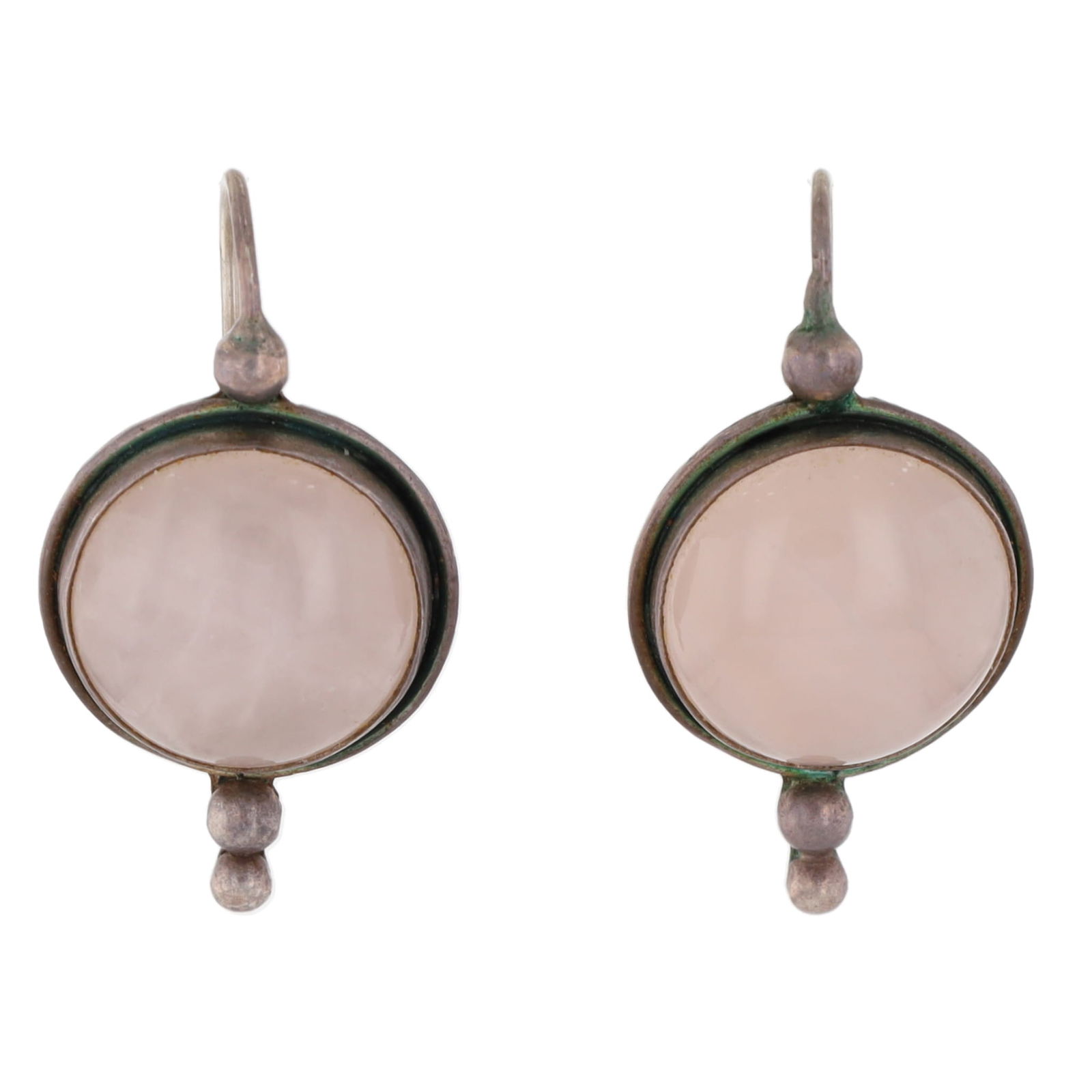 Rose Quartz Sterling Dangle Earrings (1 of 3)