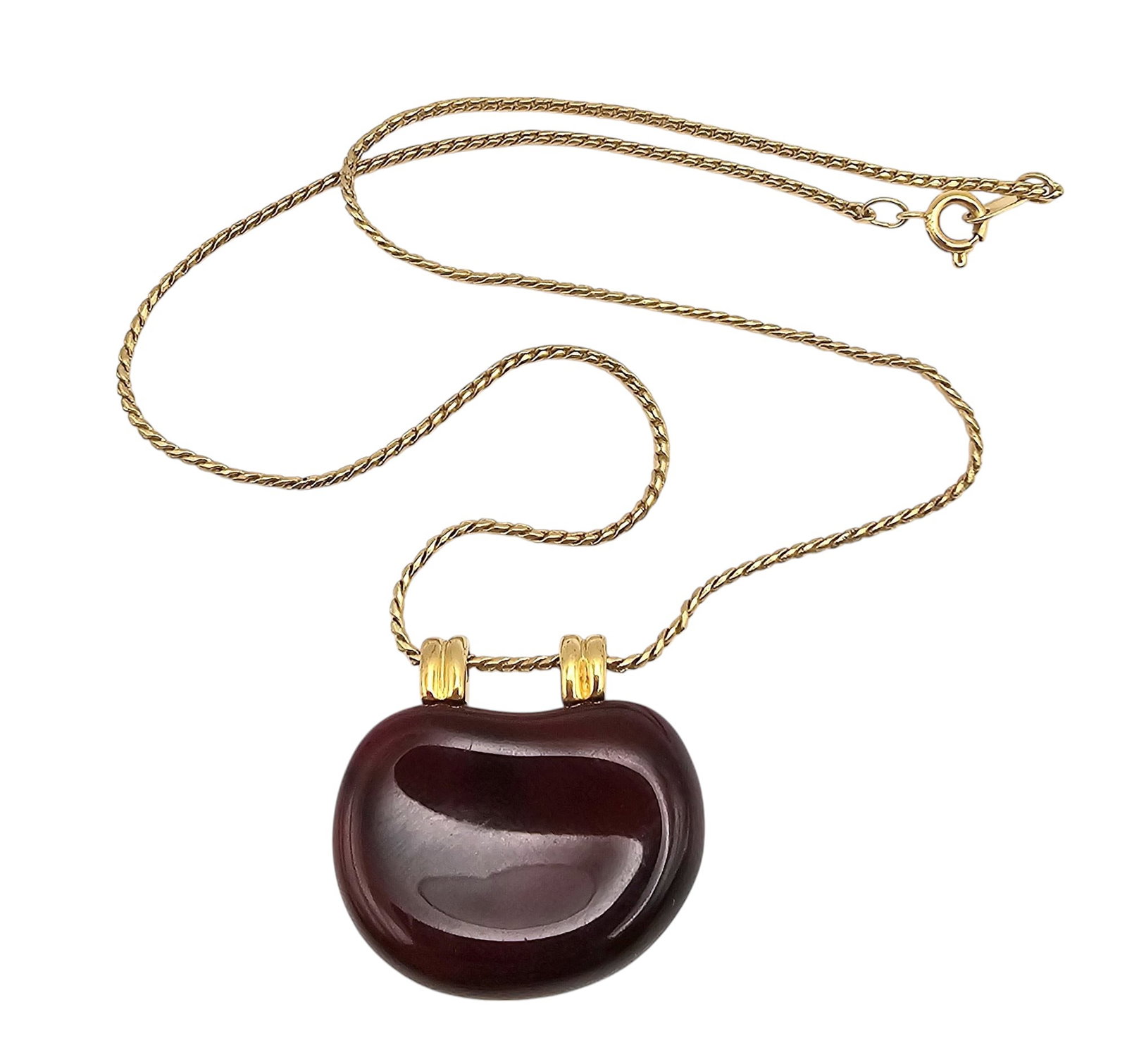 Crown Trifari Vintage Lucite Gold Tone Necklace: Crown Trifari Vintage Lucite Gold Tone Necklace
