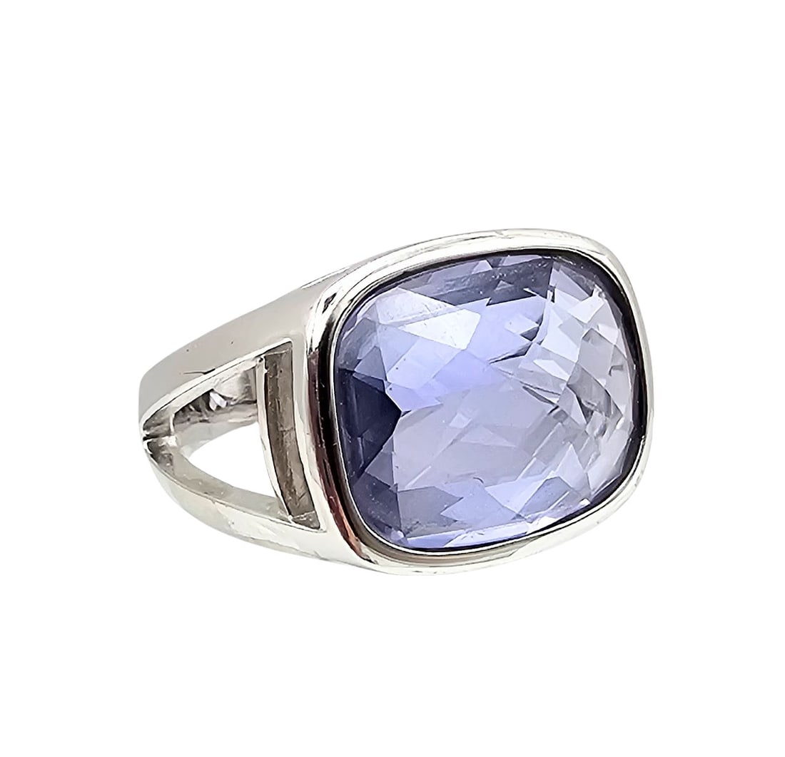 Swarovski Crystal Silver Tone Ring Size 7 (1 of 3)