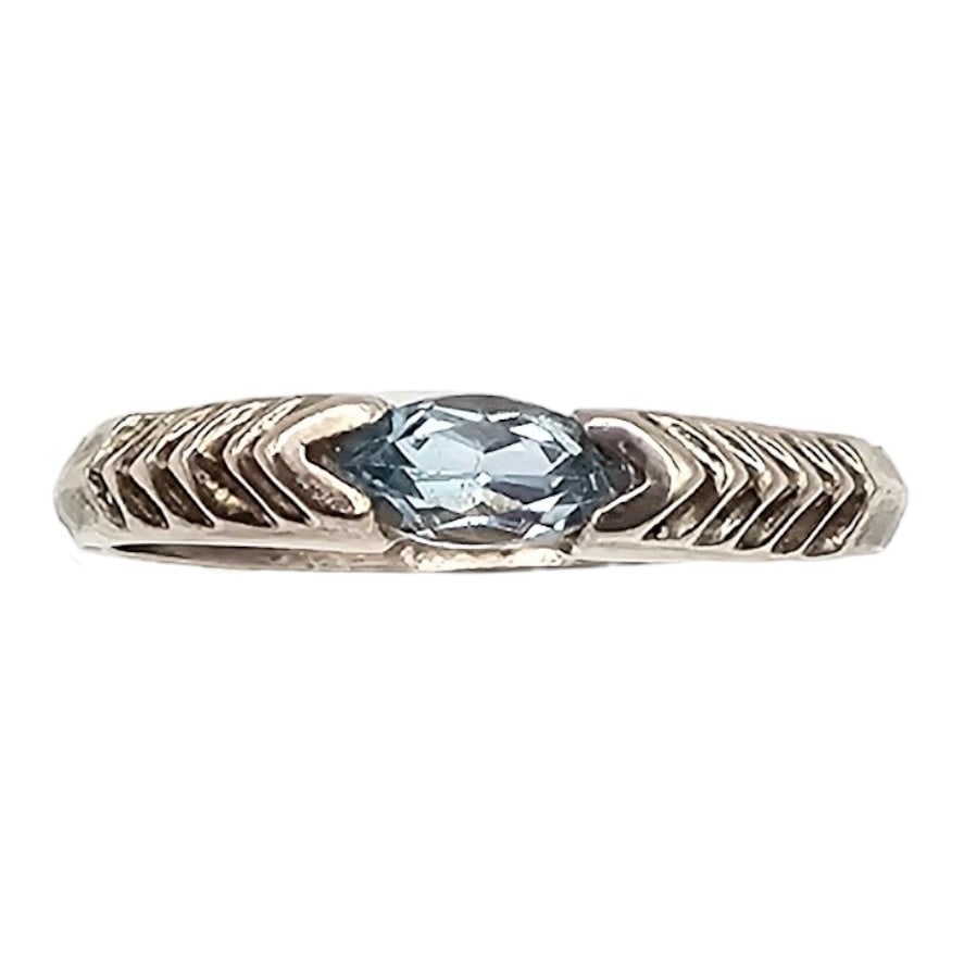 Topaz Sterling Silver Cocktail Ring Size 5.5 1.8 G (1 of 3)