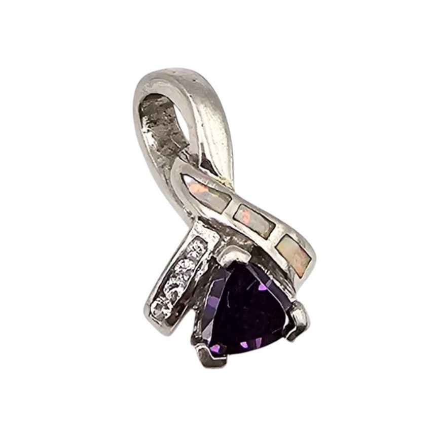 Amethyst Opal Sterling Silver Pendant 5.5 G (1 of 3)