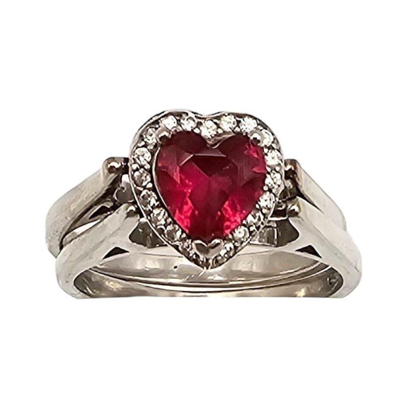 Rhinestone Sterling Silver Flip Ring Size 5.5 4.7 G (1 of 4)