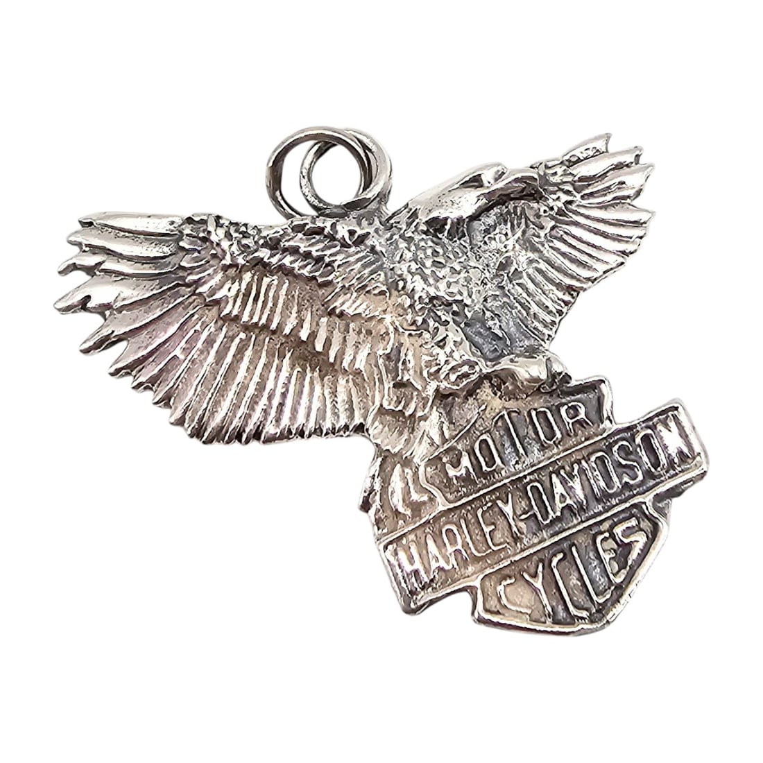 Harley Davidson Motorcycle Sterling Silver Eagle Pendant 9.1 G (1 of 3)