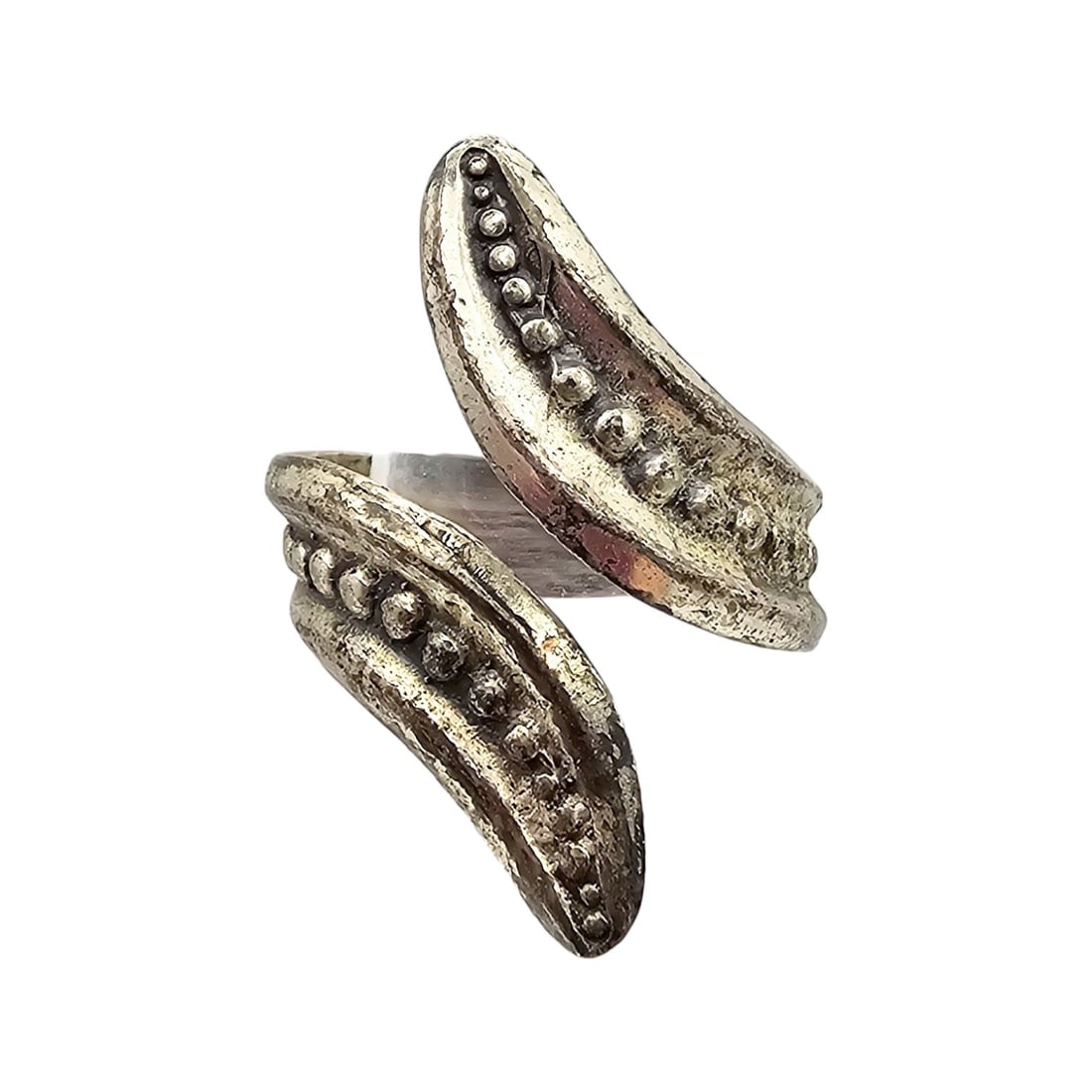 Mexico Sterling Silver Wrap Ring Size 8 4.7 G (1 of 3)