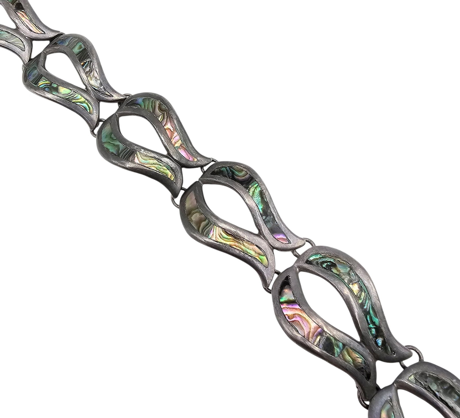Mexico Abalone Sterling Silver Bracelet 28.2 G (1 of 3)