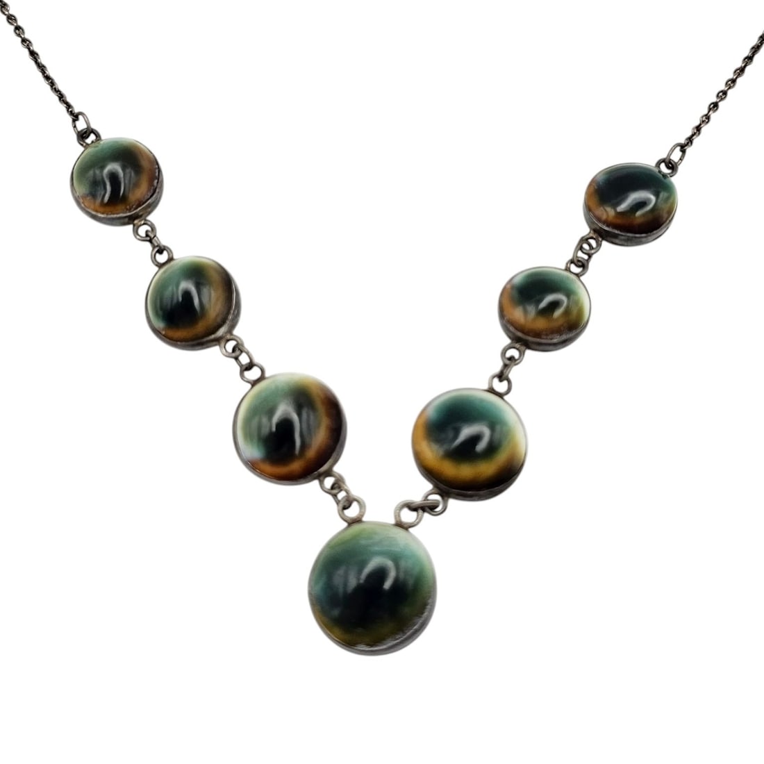 Natural Shell Sterling Silver Necklace.6 G (1 of 4)