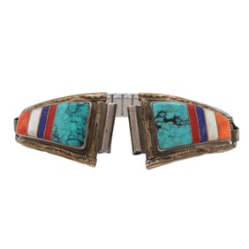 Navajo Sterling Multi Stone Inlay Watch Nibs