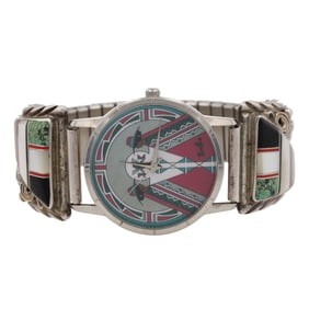 Gale Tu-oti Sterling Navajo Inlay Watch Nibs