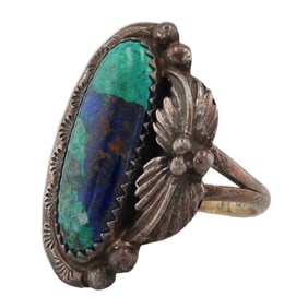 Shube's Manufacturing Azurite Sterling Ring Sz 7.75