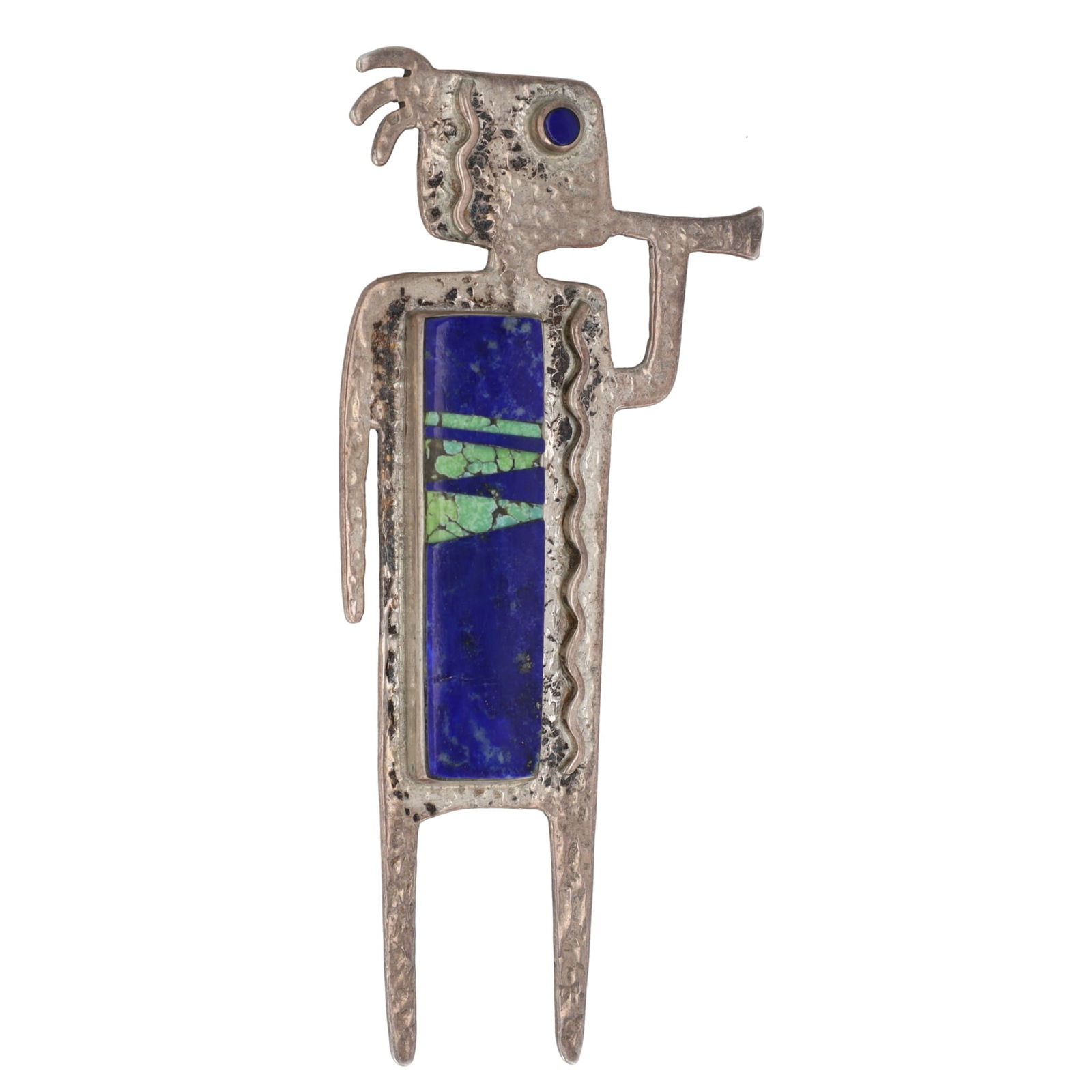 Robert Vandover Sterling Navajo Flute Player Brooch Pendant (1 of 3)