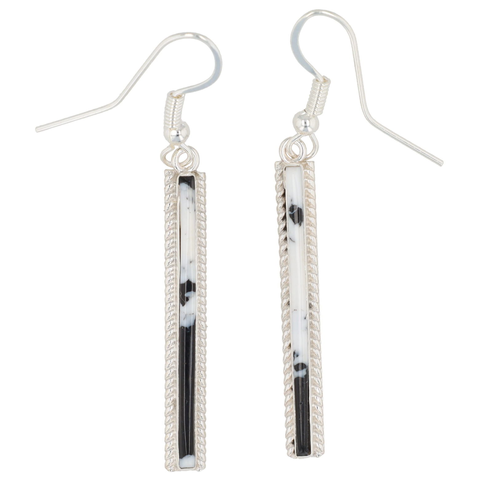 Alen Barney Sterling Navajo White Buffalo Earrings (1 of 4)