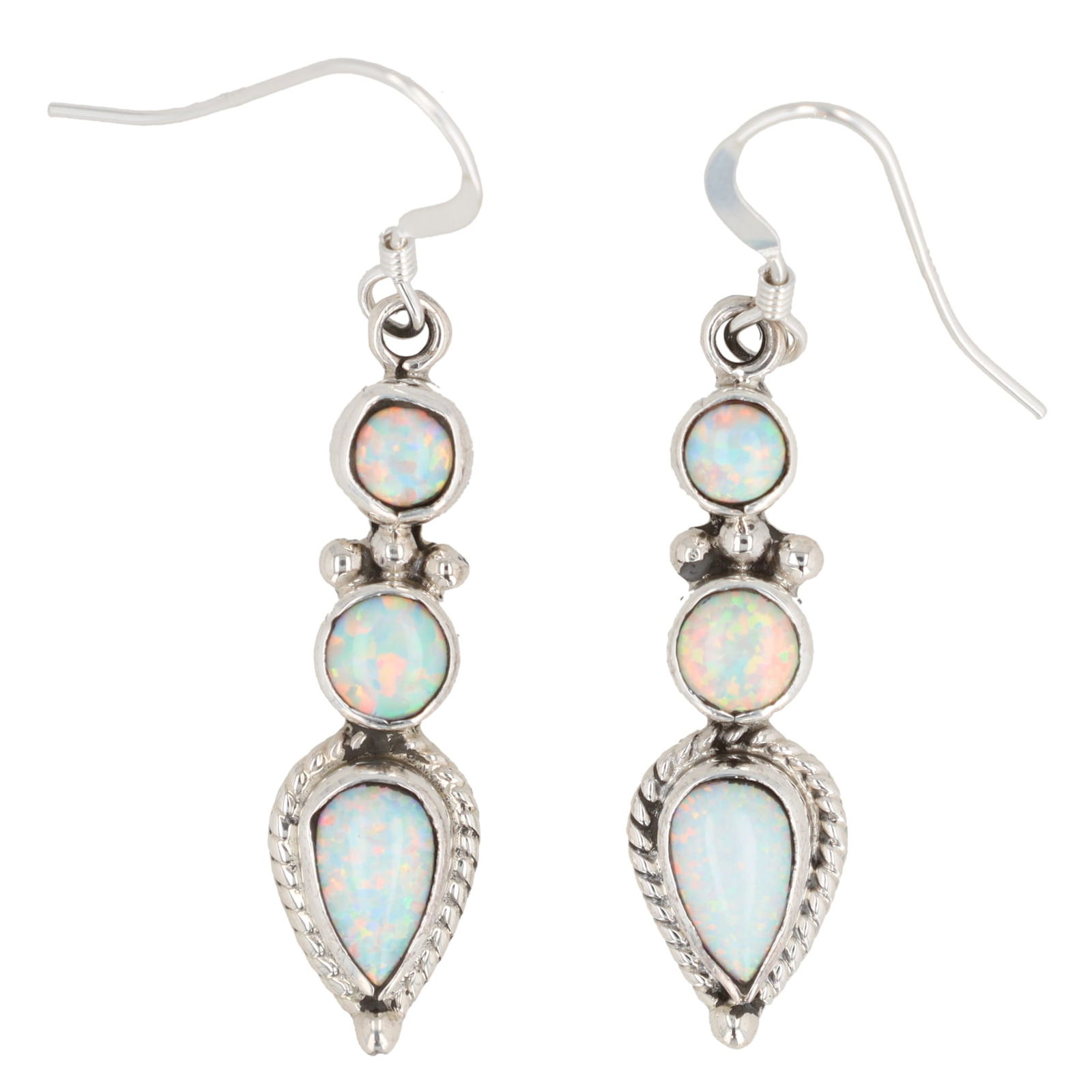 Gary Shorty Sterling Navajo Opal Earrings (1 of 4)