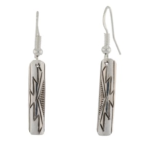 Florence Tahe Sterling Navajo Hook Earrings