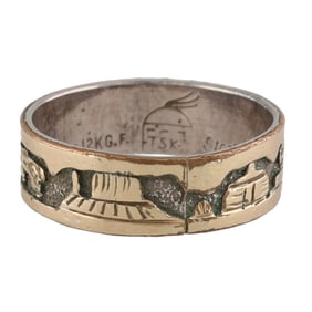 Tom Sylvia Kee Sterling Navajo Storyteller Ring Sz 8.25