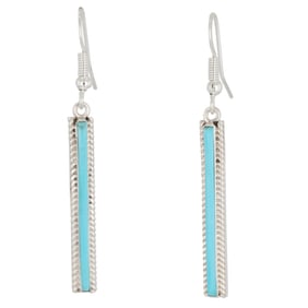 Allen Barney Navajo Turquoise Sterling Earrings