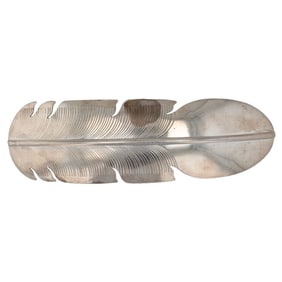 Signed B.L. Sterling Navajo Feather Sterling Hair Clip
