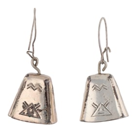 Bell Trading Post Heartline Hogan Bell Sterling Earrings