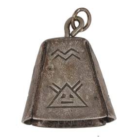 Bell Trading Post Heartline Hogan Bell Sterling Pendant