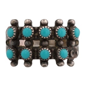 Bell Trading Post Turquoise Sterling Ring Sz 7