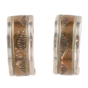 Rick Enriquez Navajo 12K Gold Fill Sterling Earrings