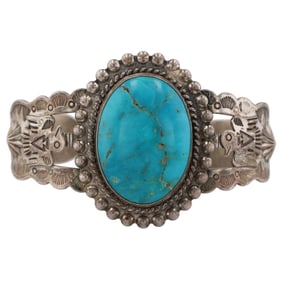 Pacific Jewelry Co. Turquoise Sterling Cuff Bracelet