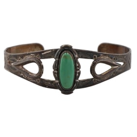 Bell Trading Post Turquoise Sterling Cuff Bracelet