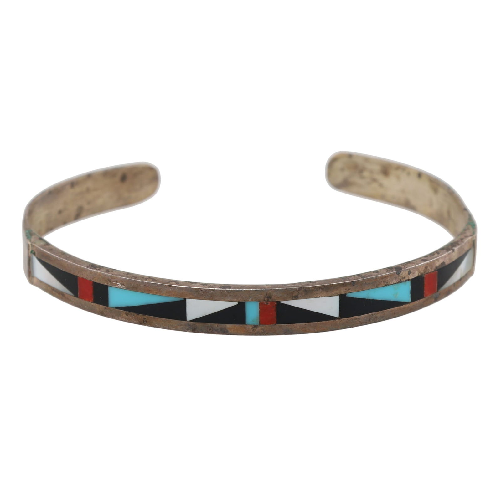 Lalio Zuni Sterling Multistone Inlay Cuff Bracelet (1 of 7)